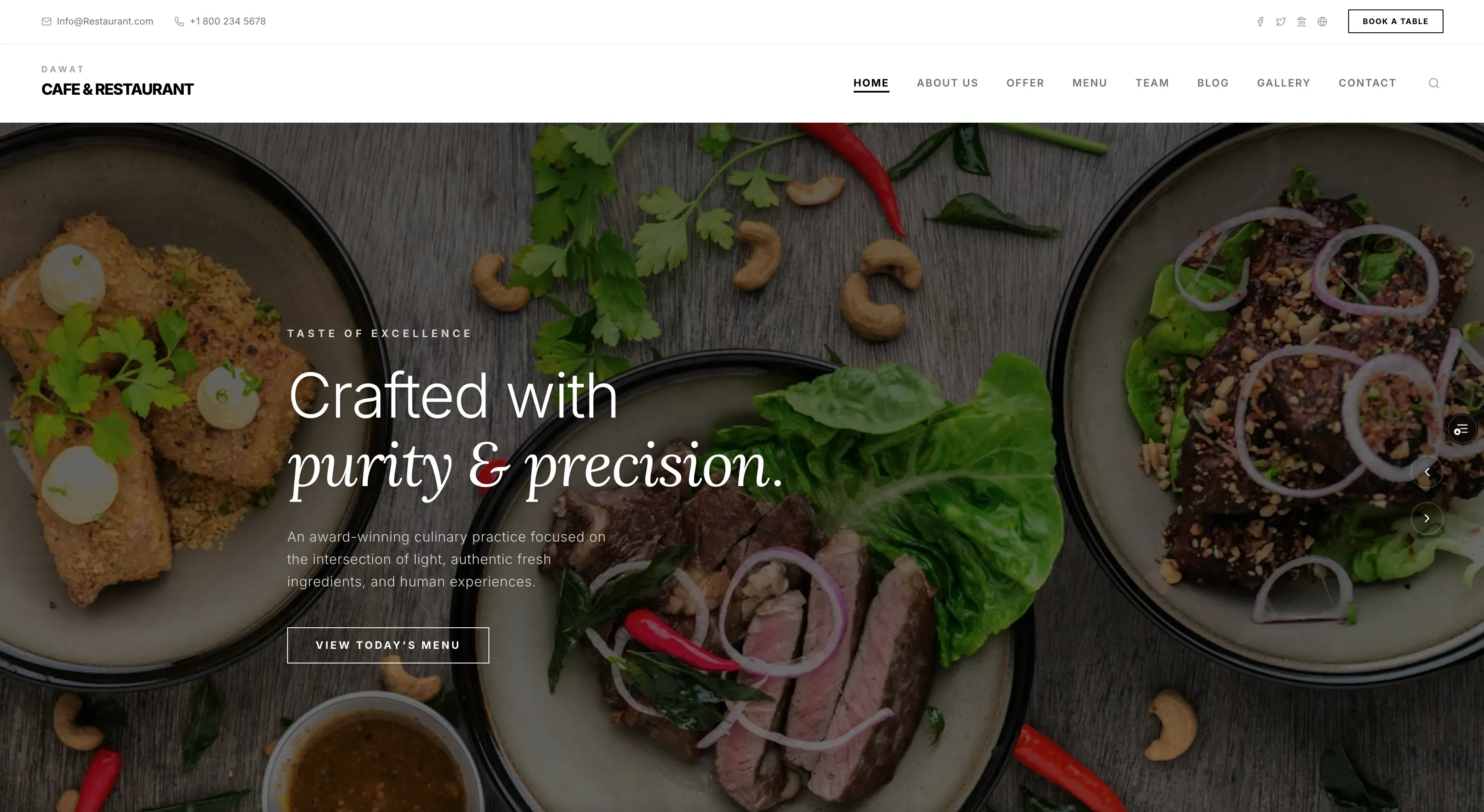 Contoh website restaurant Bali